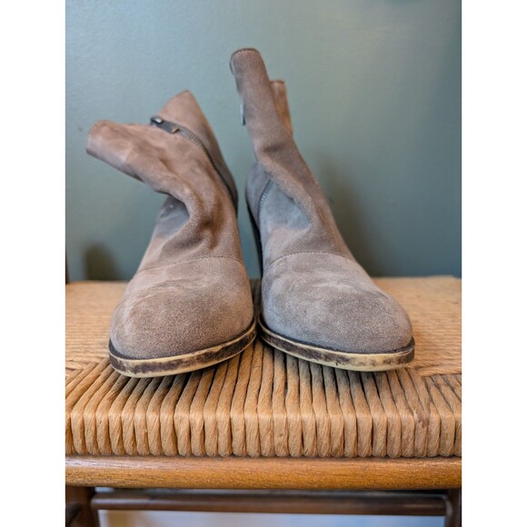 Lucky Brand Womens Tan Suede Elenor Ankle Boots Sz 10 Boho Festival Western - Picture 7 of 9